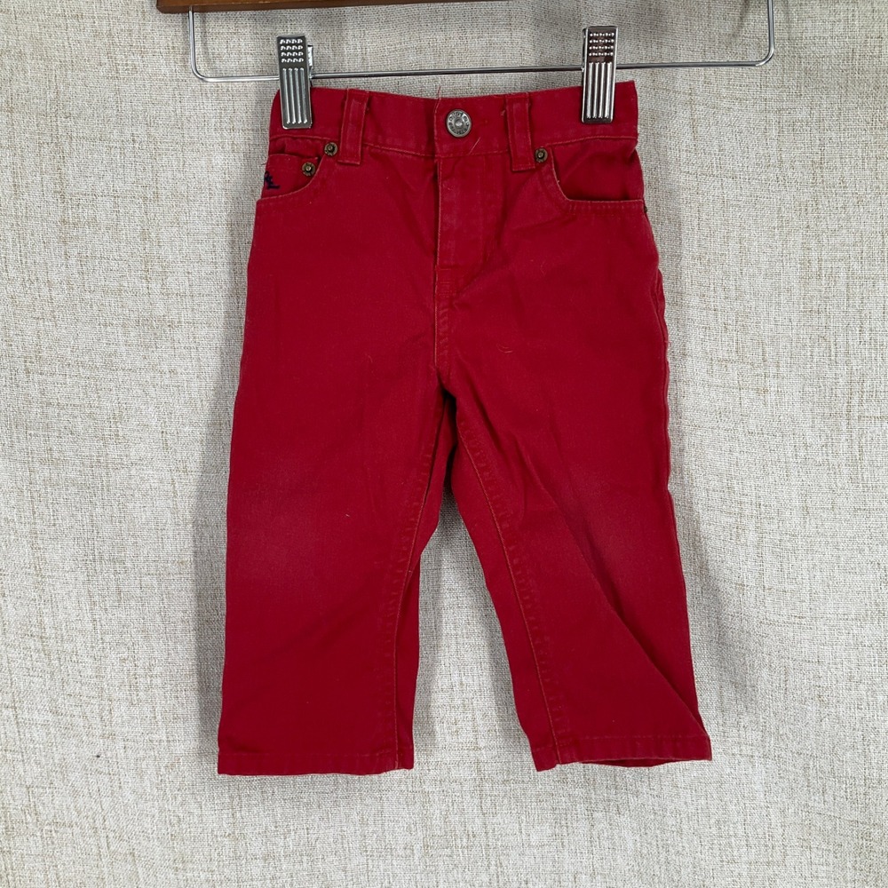 Polo Ralph Lauren Pants Baby Boys 12M Red Cotton Chino Trousers Classic Preppy